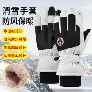 Ski <b>Gloves</b> <b>Touchscreen</b> Waterproof Windproof Fleece Lined Unisex Outdoor Sports Winter Warm Cycling Anti Slip - Product Image 1