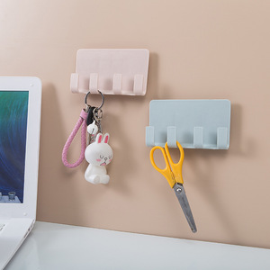 Wall Mounted Phone Charger Stand With 4 Hooks Key Holder For Home Office Organization - Product Image 3