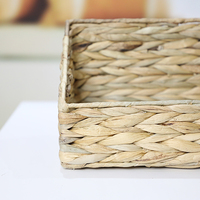 Grand panier de rangement pliable en jonc de mer tressé, écologique, panier à linge en osier, bac de rangement