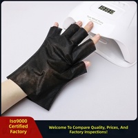 Gants jetables anti-UV pour protection contre les rayons UV, pour lampe UV LED, séchoir à vernis à ongles, avec bande adhésive