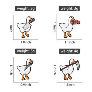 Nette Ducktor Gans Emaille Pin Cartoon Dumme Gans Tier Metall Brosche Revers Abzeichen Schmuck Rucksack Geschenk - Product Image 6