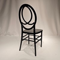 Chaise Phoenix en résine PC noire - Vente en gros pour banquets, mariages, hôtels, restaurants, événements