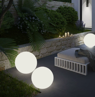 Lampe sphérique LED RGB de 12 pouces, boule de lune, sans fil, rechargeable, émettant de la lumière blanche, pour l'éclairage extérieur