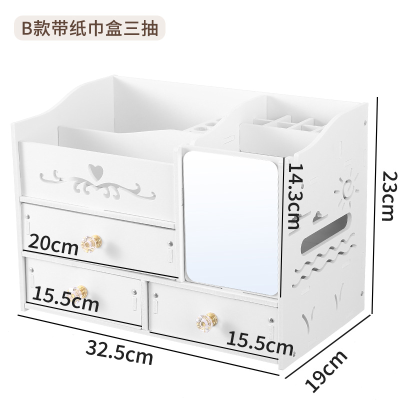 Tipo B con tres cajas de pañuelos.