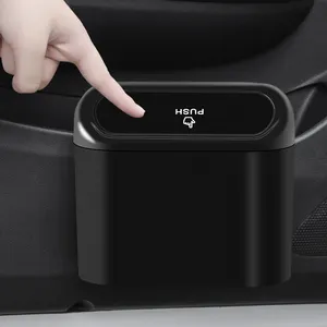 Car Garbage Can With Cover Car Universal Seat Back Door Hanging Storage Bin Garbage Can