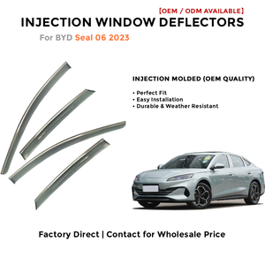 Injection Side Window Deflectors Visor Rain Guards for BYD Seal 06 2023 Wind Deflector Auto Accessories - Product Image 2