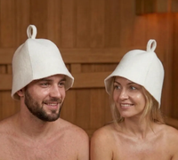 Chapeau de sauna en feutre 100% laine de Nouvelle-Zélande, isolation thermique, protège les cheveux des hautes températures, pour sauna et hammam, vente en gros