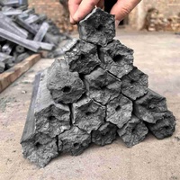 Charbon de bois hexagonal AVC de qualité B pour grillades commerciales, combustion stable 4-5 heures, 70-80% de carbone fixe, 10% de charbon de bois.