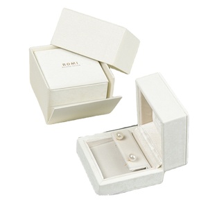 Caja de Almacenamiento de Joyería Japonesa Moderna, Caja de Regalo Cuadrada Blanca para Collar, Anillo, Pendientes, Pulsera, Presentación de Accesorios de Alta Gama - Product Image 2