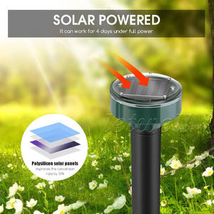 Repelente Ultrasónico <span class=keywords><strong>de</strong></span> Topos, Energía Solar, Impermeable, para Jardín, Patio, Espolón Sónico para Ahuyentar Serpientes, Ardillas y Topillos - Product Image 2