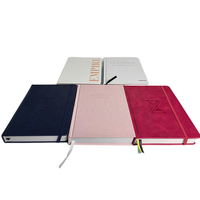 Personnalisé de haute qualité PU lin couverture rigide planificateur de voyage Budget Journal Notebook Service d'impression