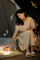 Lanterne solaire, lampe de poche, lumière SOS, haut lumen, haut-parleur Bluetooth extérieur
