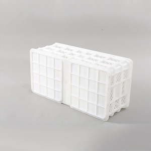 Cesta de plástico para huevos con divisores 650x350x250mm, caja apilable para transporte y almacenamiento - Product Image 1