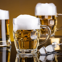 Verre à bière en cristal de style américain grande capacité, haute qualité, avec poignée, logo personnalisé, sans plomb, robuste et stable D&Z – Vente en gros