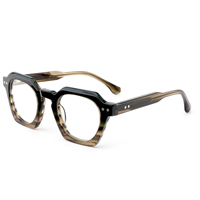 ZOWIN modèle 25041 hommes femmes acétate cadre optique polygonal acétate lunettes cadres rond myopie lunettes cadre Lunettes Lunettes Oculos