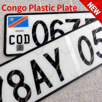 Plaque d'immatriculation RDC en gros, nouveau look en acrylique avec surface réfléchissante haute visibilité