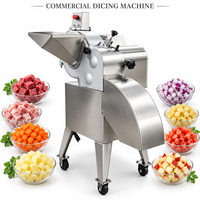Machine commerciale automatique pour couper les aliments en dés, hacher la viande congelée, trancher les pommes de terre, les carottes, les oignons, les tomates, les pommes en cubes et en julienne