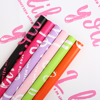Papier d'emballage pour bouquet de fleurs, imperméable, avec inscription romantique pour la Saint-Valentin, idéal pour les mariages, fournitures pour fleuristes, vente en gros