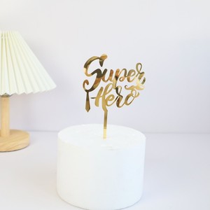 Adorno de acrílico para pastel de superhéroe con miel y dulzura, decoración para pastel del Día del Padre, adorno para pastel de cumpleaños - Product Image 1