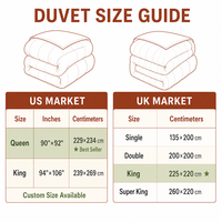 Couette en duvet de canard blanc 50% format Queen, toutes saisons, chaleur toute l'année, en coton anti-duvet, matelassée, vente en gros