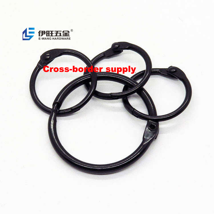 Железные черные кольца YIWANG для связывания книг, свободные кольца для связывания книг