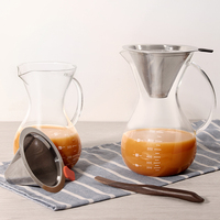 Cafetière à filtre en verre réutilisable avec carafe en verre pour vos ensembles de thé et de café