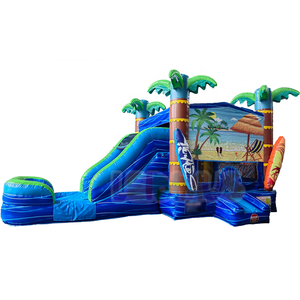 <span class=keywords><strong>Castillo</strong></span> Inflable Comercial para Niños, Combinación de Juegos Acuáticos para Vacaciones en la <span class=keywords><strong>Playa</strong></span>, con Tobogán y Piscina - Product Image 1