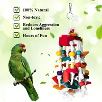 Натуральные попугаи из пепфированного дерева, африканские серые попугаи, макарон, какаду, игрушки для жевания птиц и попугаев для маленьких, средних и больших размеров
