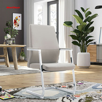 Nouvelle Arrivée Chaise de Visiteur Moderne à Accoudoirs Fixes en Cuir Synthétique pour Bureau à Domicile, Base Chromée, Garantie 2 Ans pour Salles de Conférence