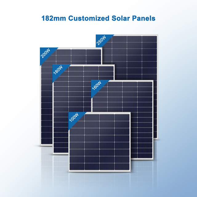 Small Solar Panel 100 Watt 150w 200 w 250w Mono Solar Power Module Photovatic Solar Panel Customized With CE TUV ETL