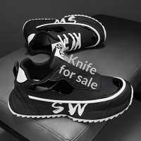 Chaussures de sport tendance pour hommes à semelle épaisse rehaussante, en PU, avec doublure en maille, color block, à lacets, style luxe léger