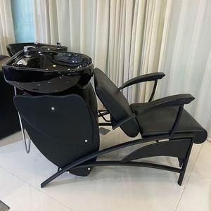 Chaise de lavage de cheveux de haute qualité pour salon de coiffure, lit de lavage de cheveux pour salon de beauté, pour salon de barbier avec bol en céramique - Product Image 5