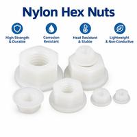 Écrou à bride hexagonale en nylon noir et blanc TEBAK M3-M12, écrou de blocage antidérapant en plastique, fixation hexagonale avec base de rondelle