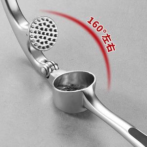 Easy to Squeeze Handle Kitchen Premium Garlic Press with Silicone Garlic Peeler and Cleaning Brush - Product Image 6