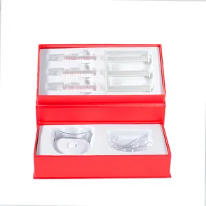 Kits de clareamento dental luxuoso de 100%, ingrediente natural, sabor de hortelã, clareamento dos dentes, com logotipo privado