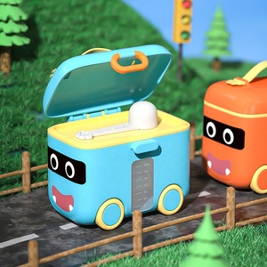 Toptan taşınabilir karikatür bebek süt tozu kutusu kaşık bebek formülü dağıtıcı sızdırmaz bebek gıda aperatif saklama kabı - Product Image 5