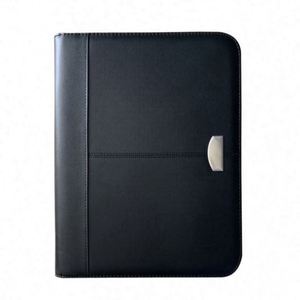 Custom Zipper PU Leather <b>A4</b> Presentation Folder for Automotive & Insurance Corporate Gifts Promotional Advertising - Product Image 1