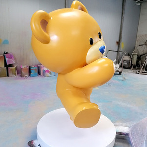 Escultura de Oso de Resina para Montar en el Suelo, Figura Artística de Diseño Contemporáneo, Paquete Individual - Product Image 3