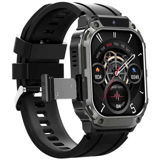 4G SIM GPS Smartwatch for Men 2G+16G Android 200W Camera Wifi Wireless Call Music Play IP67 Waterproof Square Smart Watch