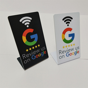 Nhựa bền moq 100 <span class=keywords><strong>Google</strong></span> xem xét NFC đứng thẻ <span class=keywords><strong>QR</strong></span> mã NFC không tiếp xúc - Product Image 4