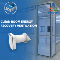 Mur de récupération d'énergie Hrv sans conduit Erv Heat Recovery Système de ventilation Home Air Heat Recuperator