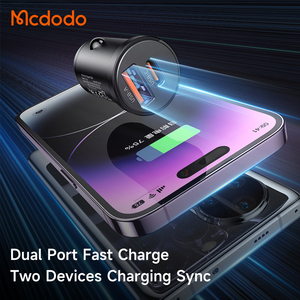 Mcdodo-<span class=keywords><strong>Cargador</strong></span> de coche rápido para iPhone 15 Samsung, <span class=keywords><strong>cargador</strong></span> rápido LED de <span class=keywords><strong>33</strong></span> W PD PPS <span class=keywords><strong>33</strong></span> W 232, puertos duales USB C + A 30W, <span class=keywords><strong>33</strong></span> vatios - Product Image 4