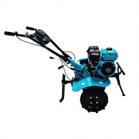 Mini tractor de arrastre tipo 800 TL1WG3.8 50FQ con motor de gasolina y caja de cambios con transmisión por cadena, equipo agrícola para surcos estrechos.
