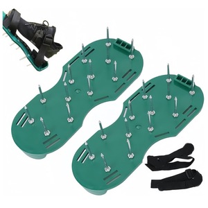 Zapatos Aireadores de Césped Ajustables de Acero Inoxidable, Herramienta de Jardinería con Sandalias para Aflojar la Tierra, Zapatos con Púas - Product Image 1