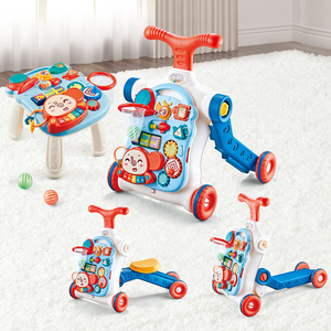 Baby Learning Walker Sit-to-Stand Baby Walker with Wheels Entertainment Table Kids Early Educational Activity Center, Baby Push