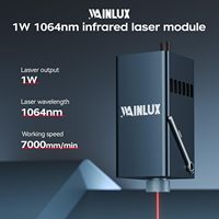 Module laser à fibre WAINLUX 1WFiber, longueur d'onde 1064 nm, pour une précision de gravure de 0,01 mm, accessoires de graveur laser de classe 1 pour métal