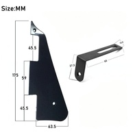 Kit de support de pickguard en métal en forme de L pour guitare électrique LP Les Paul avec vis et écrous complets – Pièce de rechange pour guitare