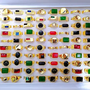Klassieke Unisex Metalen Ring Met Zwarte Druppel Edelsteen Modieuze Accessoire Voor Mannen En Vrouwen Voor Geschenken En Feesten