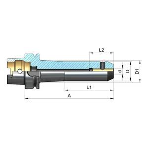 Mandrins de vilebrequin DIN 6359 HSK-A Weldon DIN 1835-B d.18mm - Product Image 2