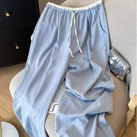 Pantalon léger en soie glacée à jambes larges, couleurs contrastées, coupe ample, amincissant, texturé, style Yamamoto